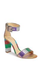 Women's Alexandre Birman Delfina Metallic Stripe Sandal M - Red