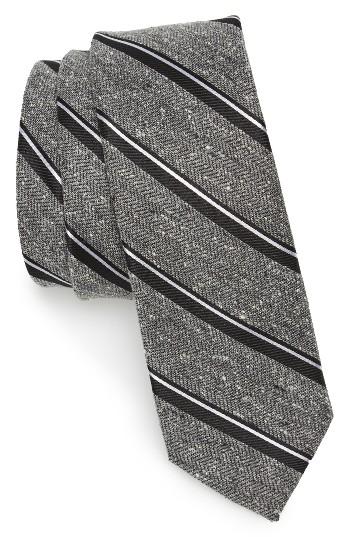 Men's The Tie Bar Stripe Nep Silk Tie