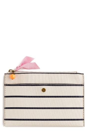 J.crew Medium Stripe Zip Top Pouch -