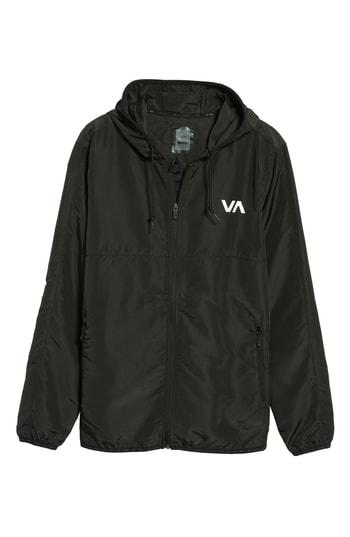 Men's Rvca Axe Packable Water Resistant Jacket, Size - Black