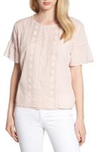 Women's Velvet By Graham & Spencer Cotton Lace Blouse - Pink