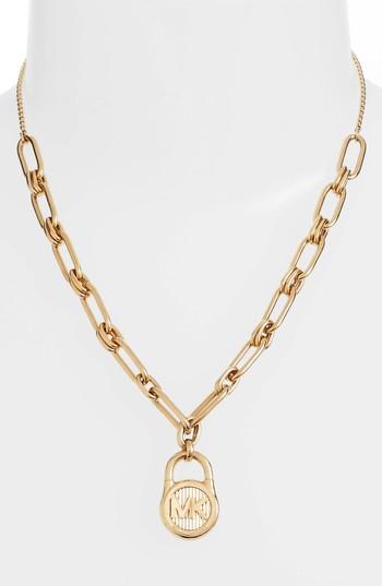Women's Michael Kors Padlock Pendant Necklace