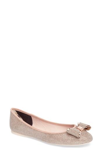 Women's Ted Baker London Immet Ballet Flat .5 M - Pink