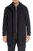 Men's Peter Millar Horizon Wool Overcoat, Size - Black