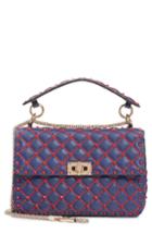 Valentino Garavani Medium Spike. It Leather Shoulder Bag - Blue