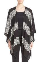 Women's St. John Collection Lace Trim Shimmer Jersey Wrap