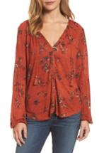 Women's Lucky Brand Printed Peasant Top