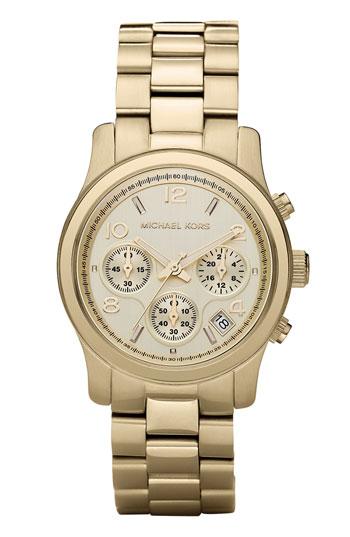 Michael Kors 'Runway' Chronograph Watch Gold One Size