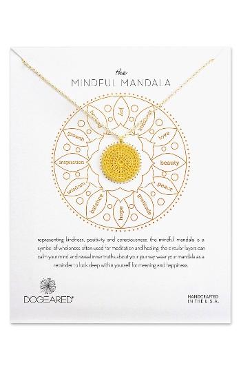 Women's Dogeared The Mindful Mandala Pendant Necklace