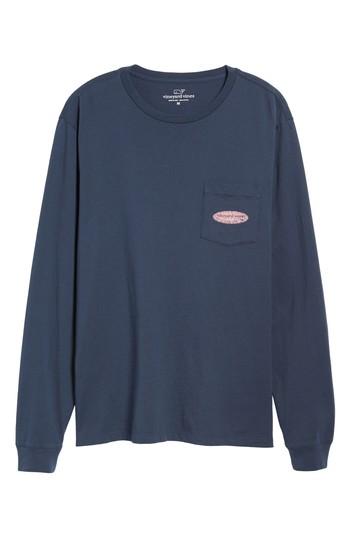 Men's Vineyard Vines Surfboard Graphic Pocket T-shirt, Size - Blue