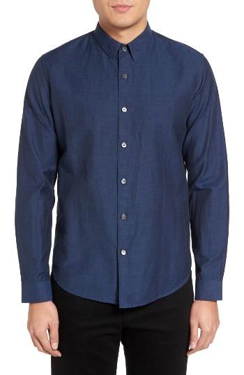 Men's Theory Rammy Trim Fit Linen & Cotton Sport Shirt
