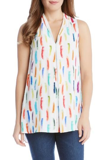 Women's Karen Kane Pleat Front Print Top