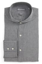 Men's Michael Bastian Trim Fit Glenn Plaid Dress Shirt .5 R - Grey
