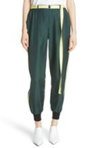 Women's Robert Rodriguez Silk Track Pants - Green