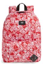 Men's Vans Old Skool Ii Off The Wall Water Repellent Backpack - Red