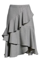 Women's Vionce Camuto Tiered Ruffle Houndstooth Skirt