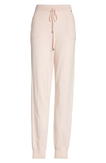 Women's St. John Collection Cashmere Jersey Knit Crop Pants - Pink