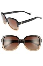 Women's Tory Burch 55mm Polarized Sunglasses - Black/ Tan