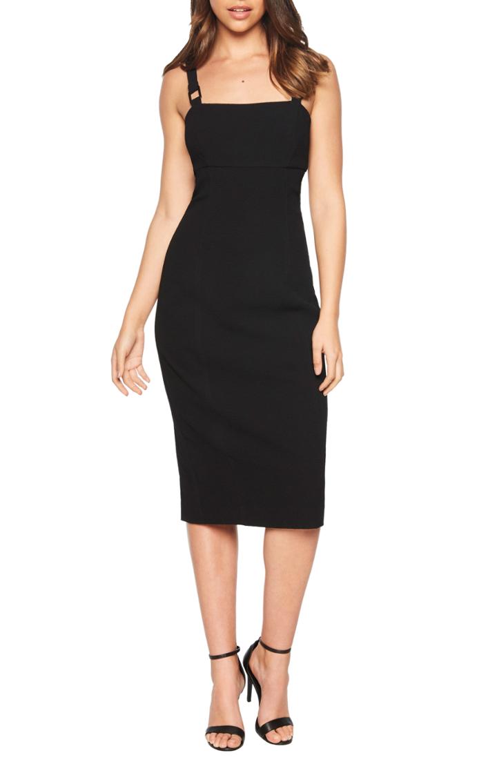 Women's Bardot Buckle Strap Sheath Dress