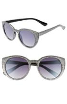 Women's Bp. Glitter Cat Eye Sunglasses - Silver/ Black