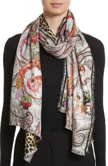 Women's Etro Dancer Paisley Reversible Silk Scarf