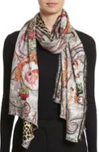 Women's Etro Dancer Paisley Reversible Silk Scarf