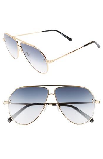 Women's Stella Mccartney 60mm Aviator Sunglasses - Gold/ Black