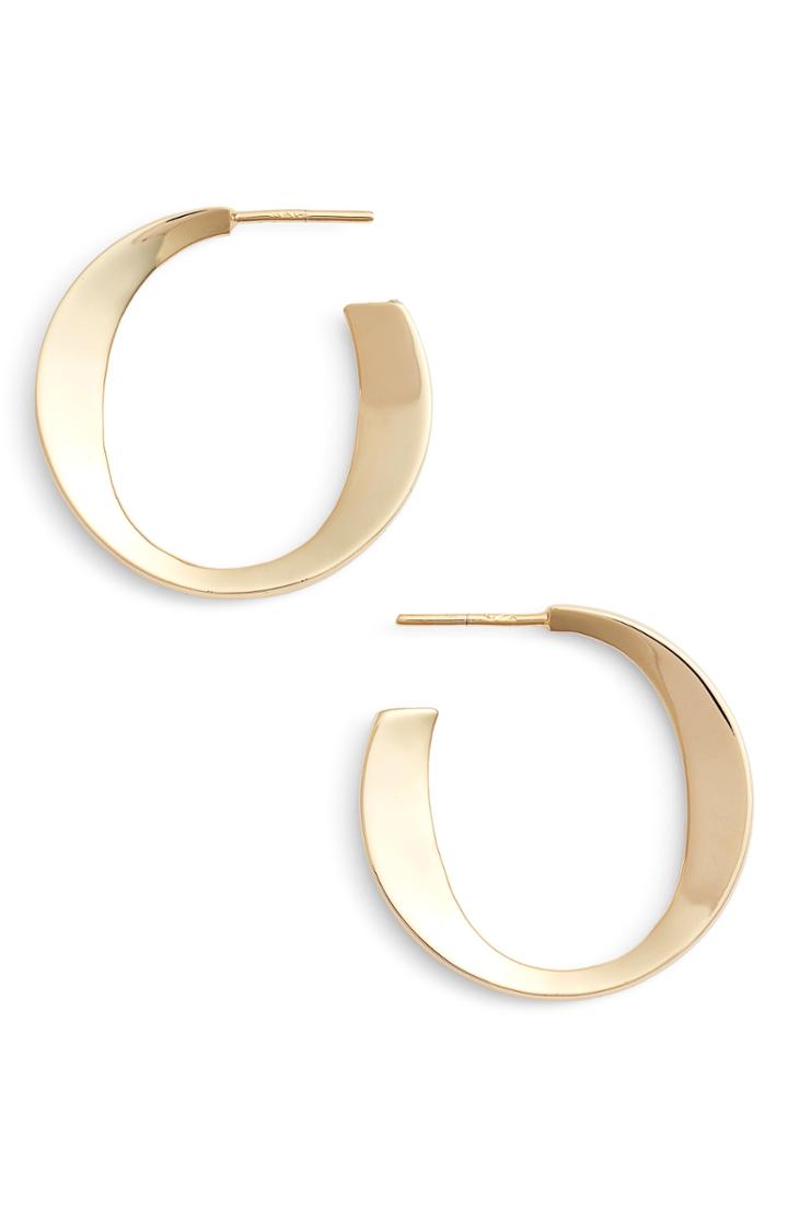 Women's Argento Vivo Wavy Hoop Earrings