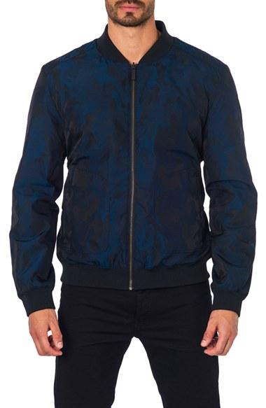 Men's Jared Lang New York Reversible Bomber Jacket - Blue