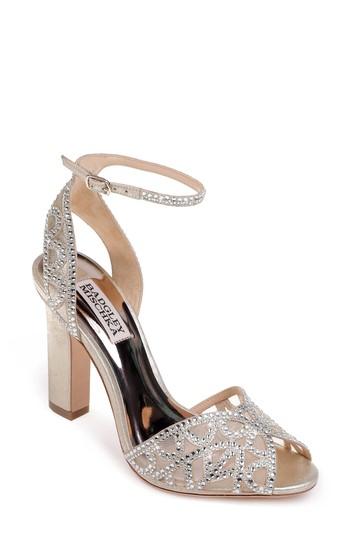 Women's Badgley Mischka Hart Crystal Embellished Sandal M - Metallic