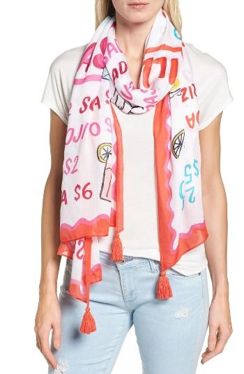 Women's Kate Spade New York Taco Menu Oblong Scarf