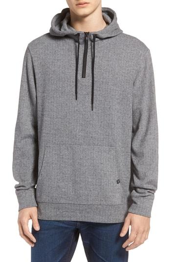 Men's Threads For Thought Breton Herringbone Hoodie Sweatshirt - Black