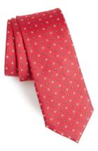 Men's 1901 Ladrido Dot Silk Skinny Tie, Size - Red