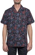 Men's Ben Sherman Trim Fit Print Short Sleeve Sport Shirt - Black