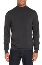 Men's Nordstrom Men's Shop Mock Neck Merino Wool Sweater - Grey