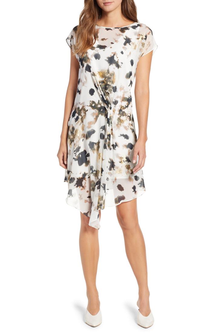 Women's Kenneth Cole New York Gathered Front A-line Dress
