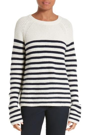 Women's Joseph Sailor Stripe Cashmere Pullover