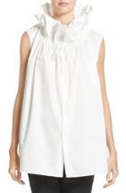 Women's Comme Des Garcons Sleeveless Ruffle Neck Top