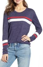 Women's Treasure & Bond Varsity Stripe Knit Top, Size - Blue