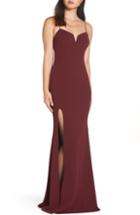 Women's Katie May Modern Shaped Neckline Gown - Red