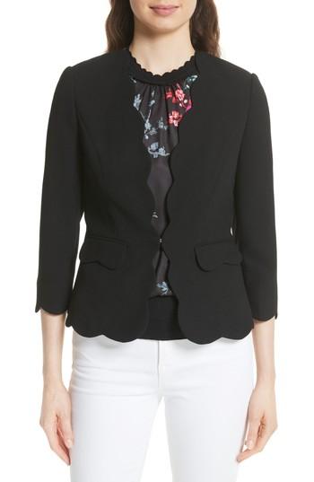Women's Ted Baker London Scalloped Blazer - Black