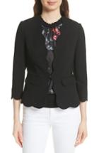 Women's Ted Baker London Scalloped Blazer - Black