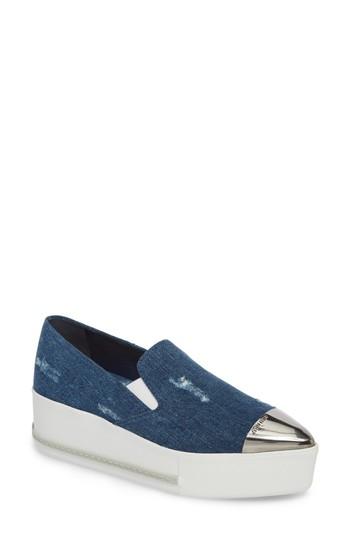 Women's Miu Miu Cap Toe Platform Sneaker Us / 35eu - Blue