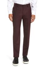 Men's Boss Gaetano Fit Wool Trousers, Size 30r - Red