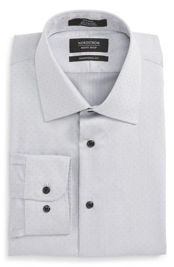 Men's Nordstrom Men's Shop Traditional Fit Non-iron Dress Shirt .5 32/33 - Grey