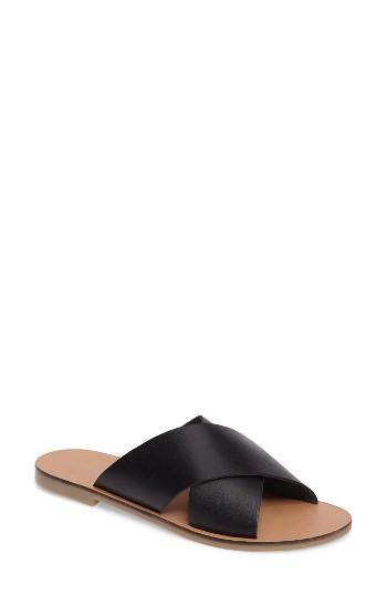 Women's Topshop Holiday Cross Strap Sandal .5us / 37eu - Black