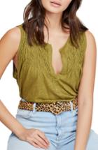 Women's Free People New To Town Tank - Green