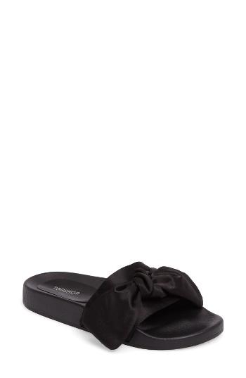 Women's Topshop Halo Bow Slide Sandal .5us / 35eu - Black