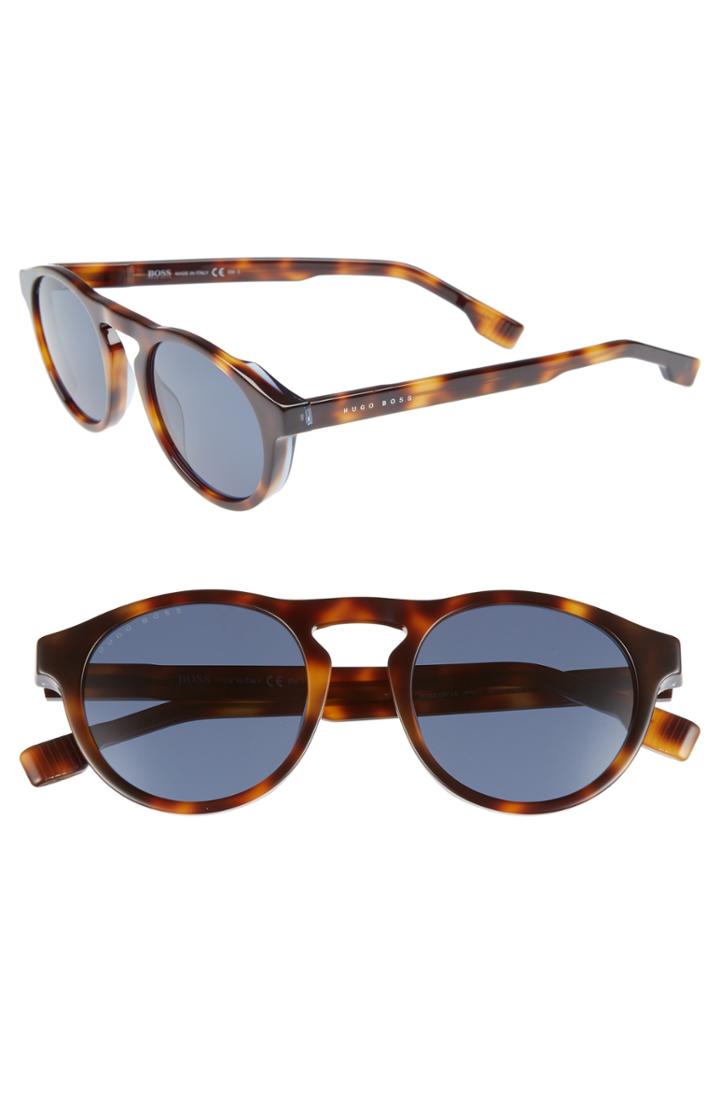 Men's Boss 50mm Polarized Round Sunglasses -