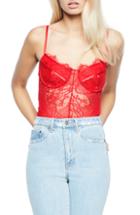 Women's Bardot Britney Lace Bodysuit - Red
